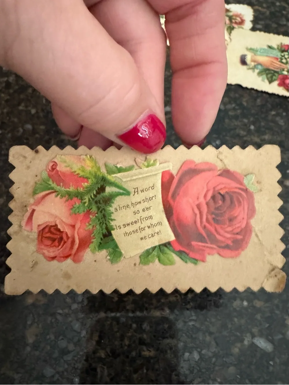 7 Antique Victorian 1893 Chicago Worlds Fair Die Cut Friendship Calling Cards
